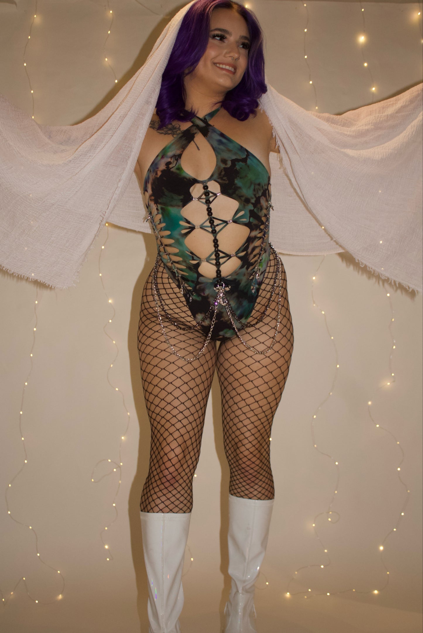 Cursed Moon Water Tie Dye Bodysuit, Size S (๐๐๐๐ฅ๐จ ๐ฌ๐๐ฉ๐๐๐ฃ 7 ๐๐๐ฎ๐จ)