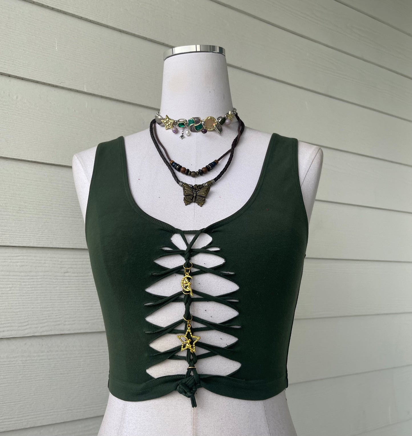Olive Braided Tank Top (ᴍᴀᴅᴇ ᴛᴏ ᴏʀᴅᴇʀ)