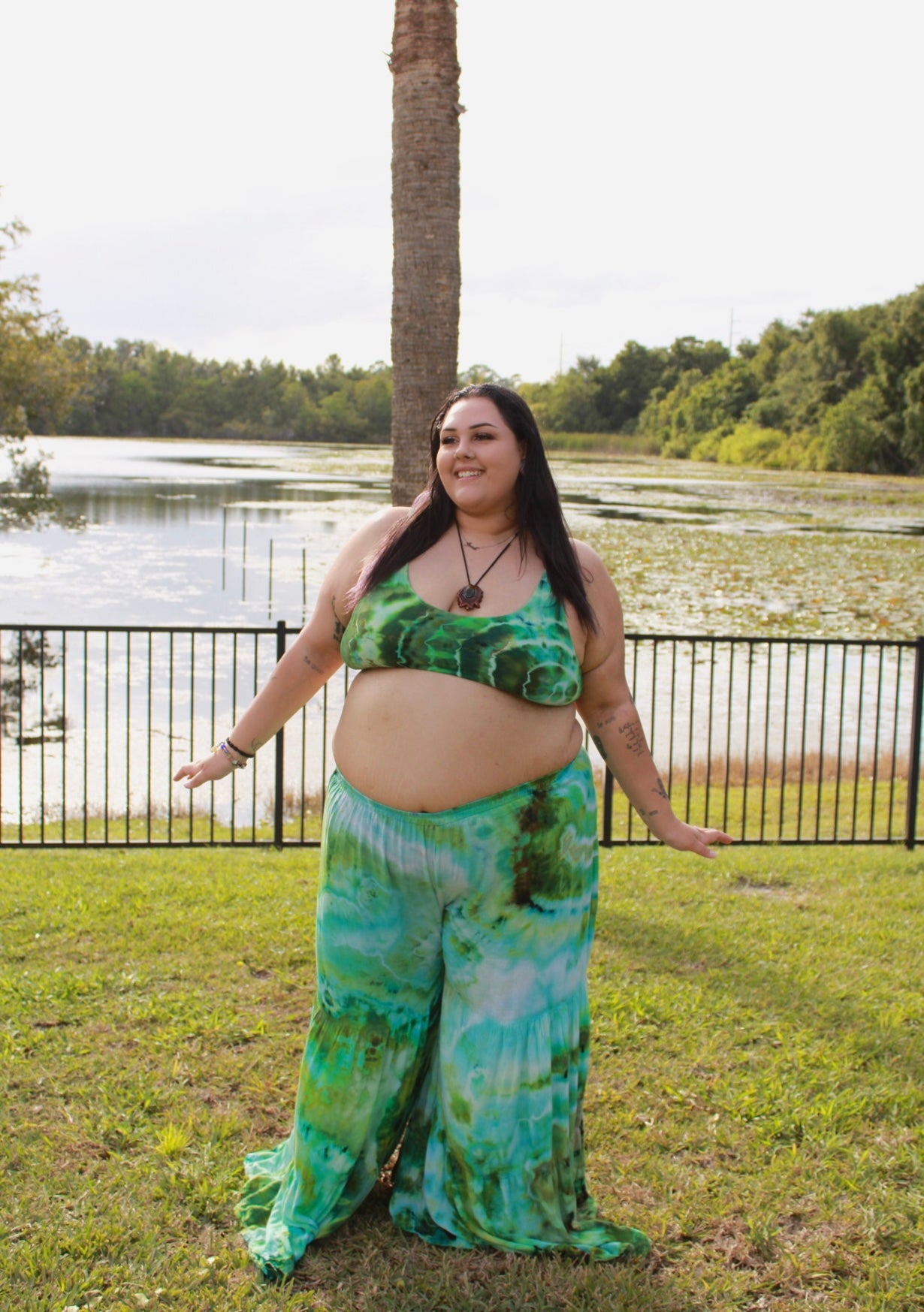 Jurassic Jade Palazzo Top (ᴍᴀᴅᴇ ᴛᴏ ᴏʀᴅᴇʀ)