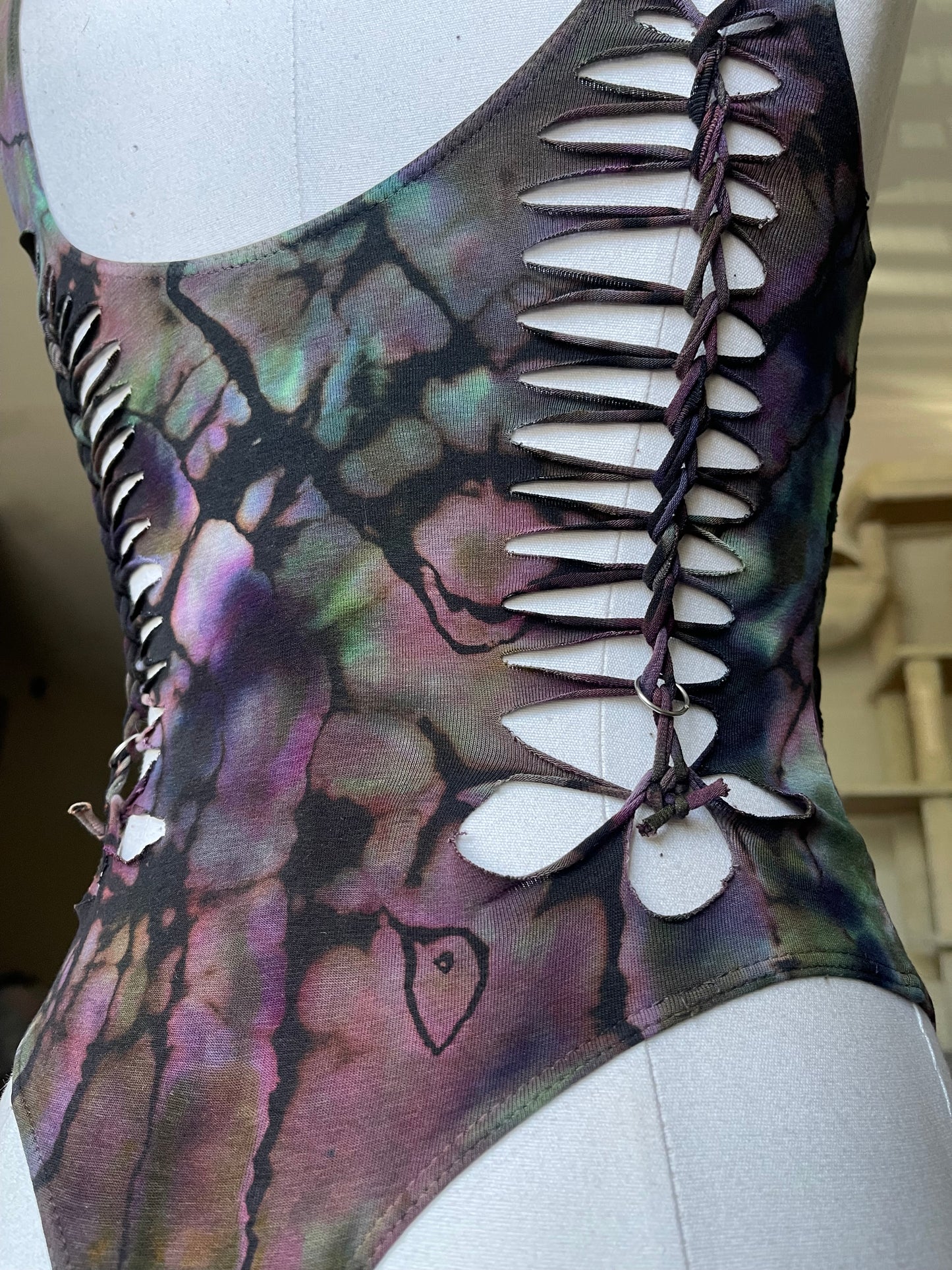 Cursed Moon Water Tie Dye Bodysuit, Size S (๐๐๐๐ฅ๐จ ๐ฌ๐๐ฉ๐๐๐ฃ 7 ๐๐๐ฎ๐จ)