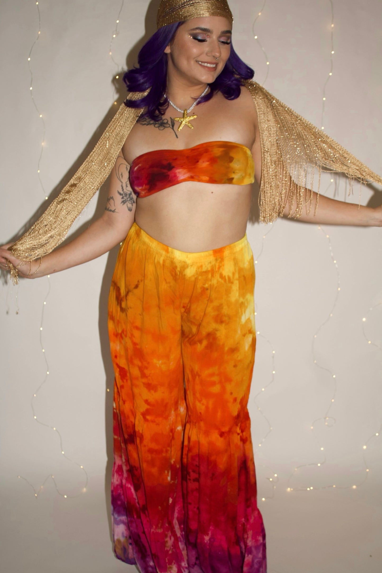 Sunset Palazzo Top (ᴍᴀᴅᴇ ᴛᴏ ᴏʀᴅᴇʀ)