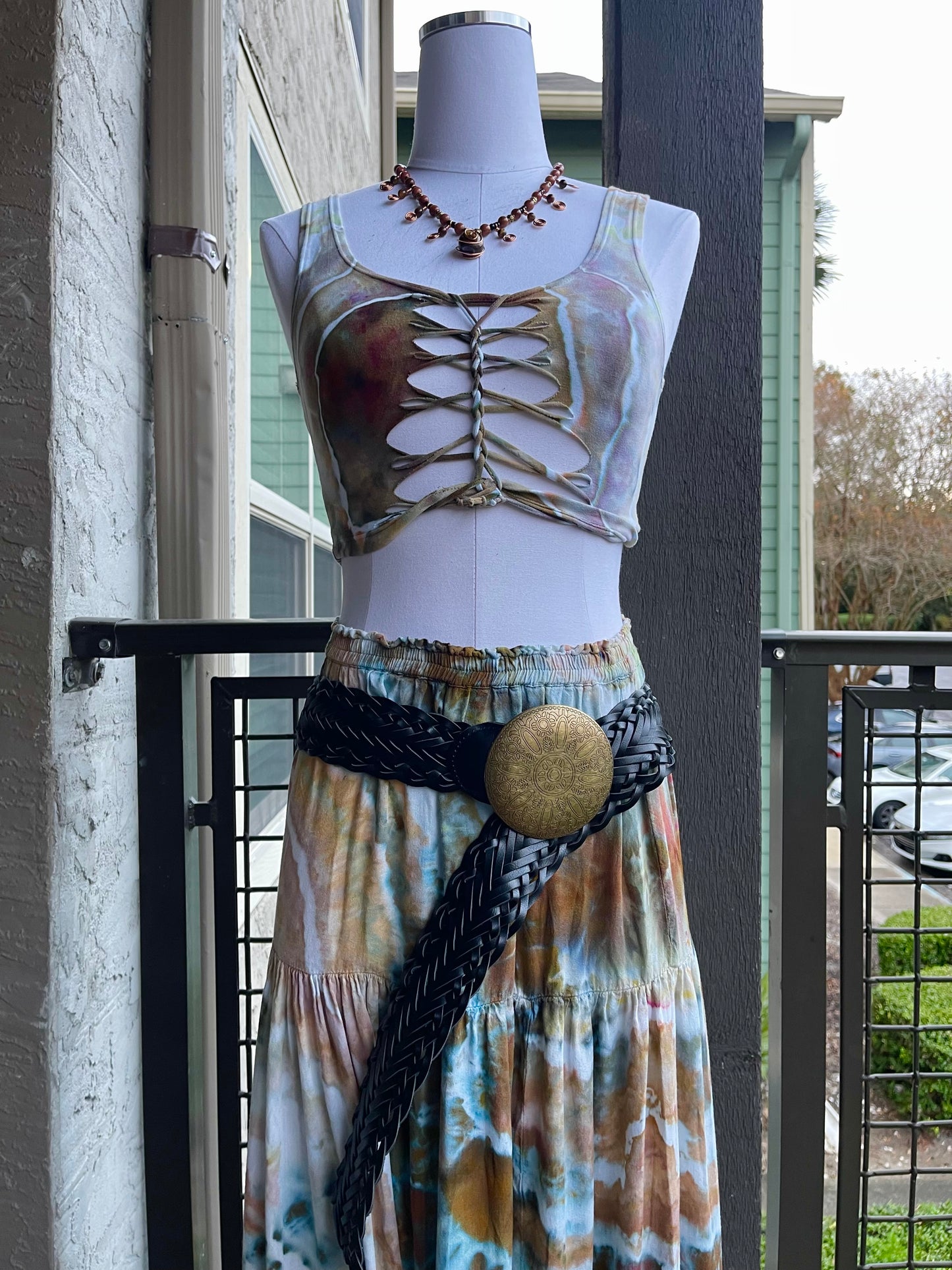 Ocean Floor Mirage Maxi Skirt Set (ᴍᴀᴅᴇ ᴛᴏ ᴏʀᴅᴇʀ)