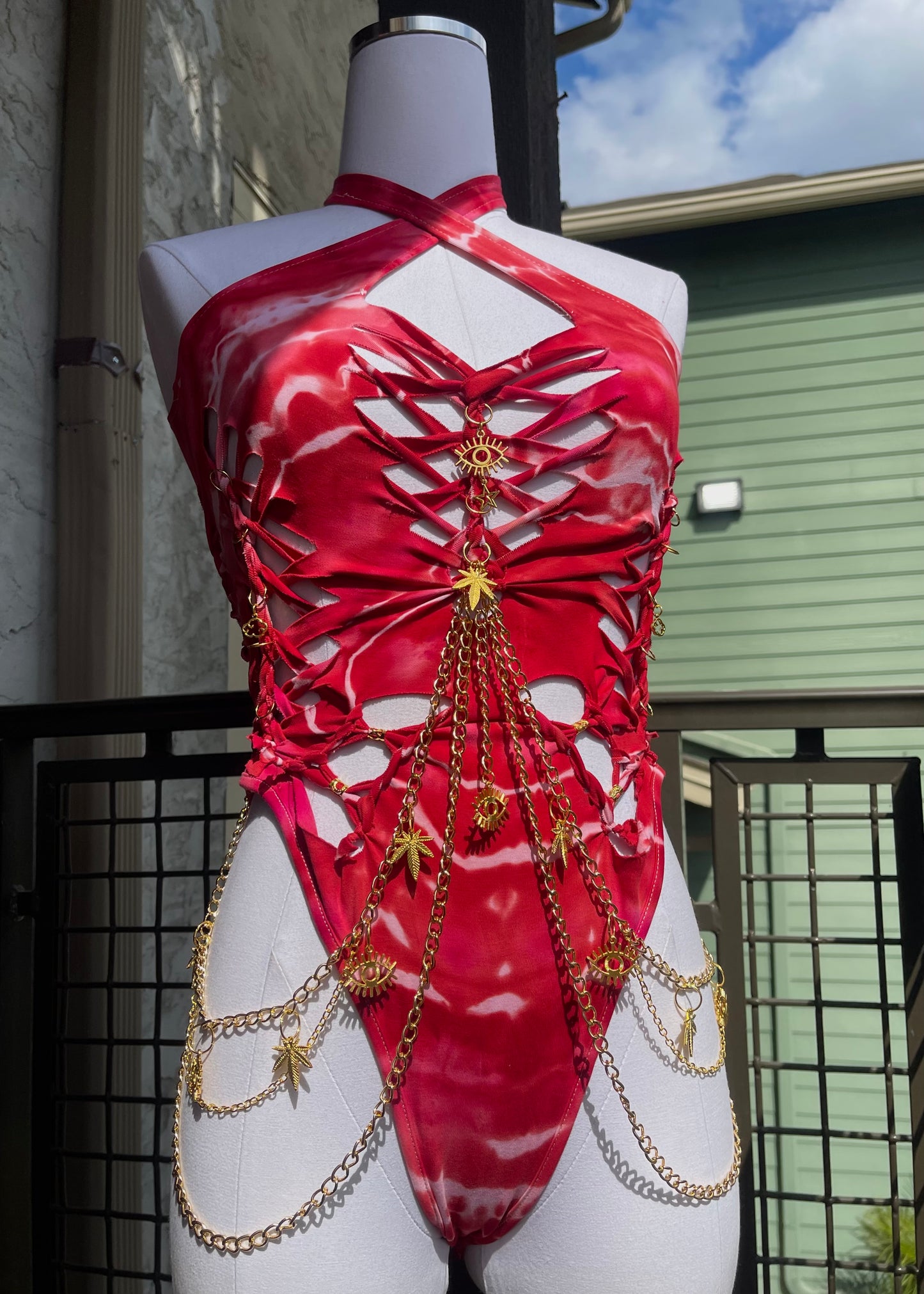 Sativa Fire Bodysuit (ᴍᴀᴅᴇ ᴛᴏ ᴏʀᴅᴇʀ)