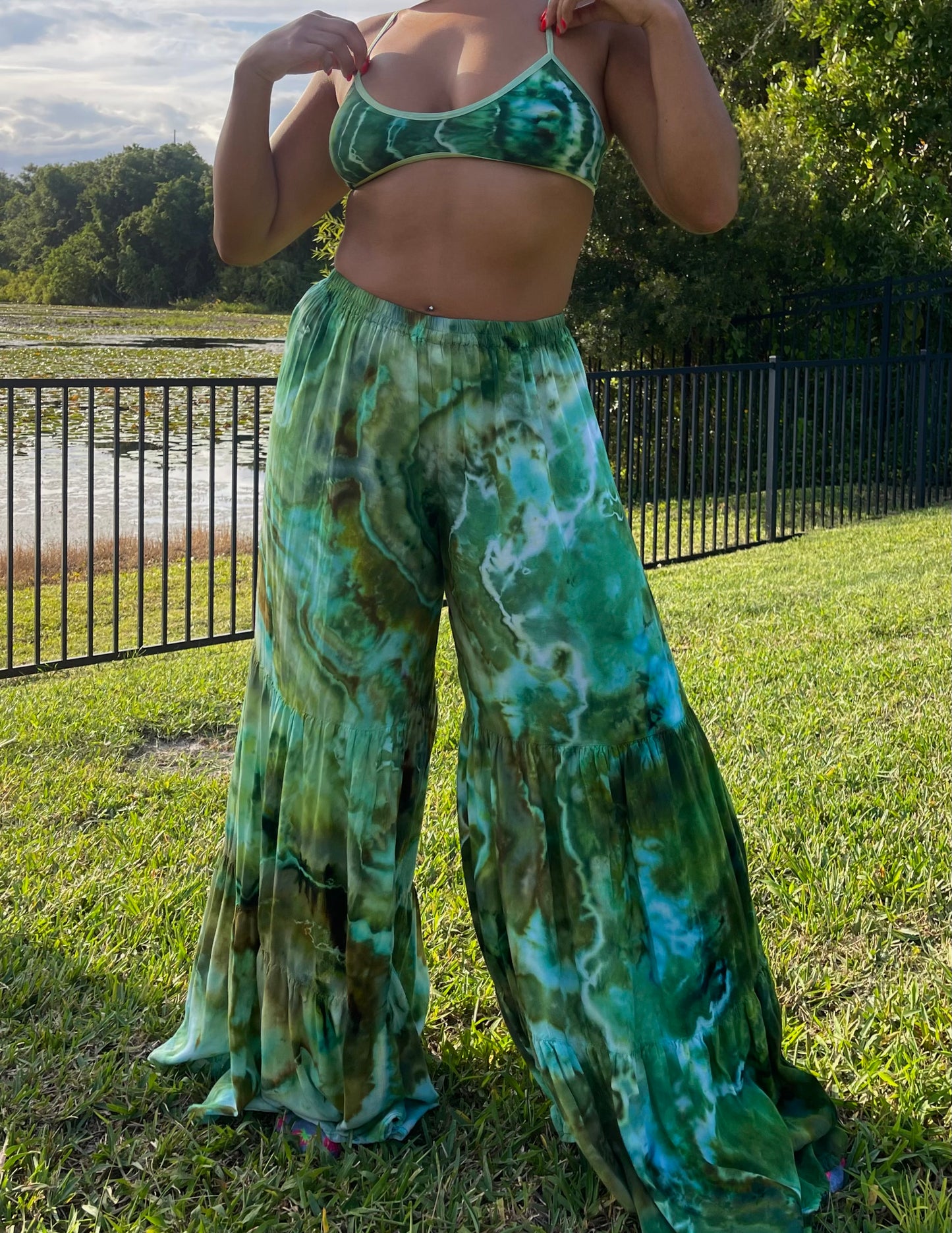 Jurassic Jade Palazzo Pants (ᴍᴀᴅᴇ ᴛᴏ ᴏʀᴅᴇʀ)