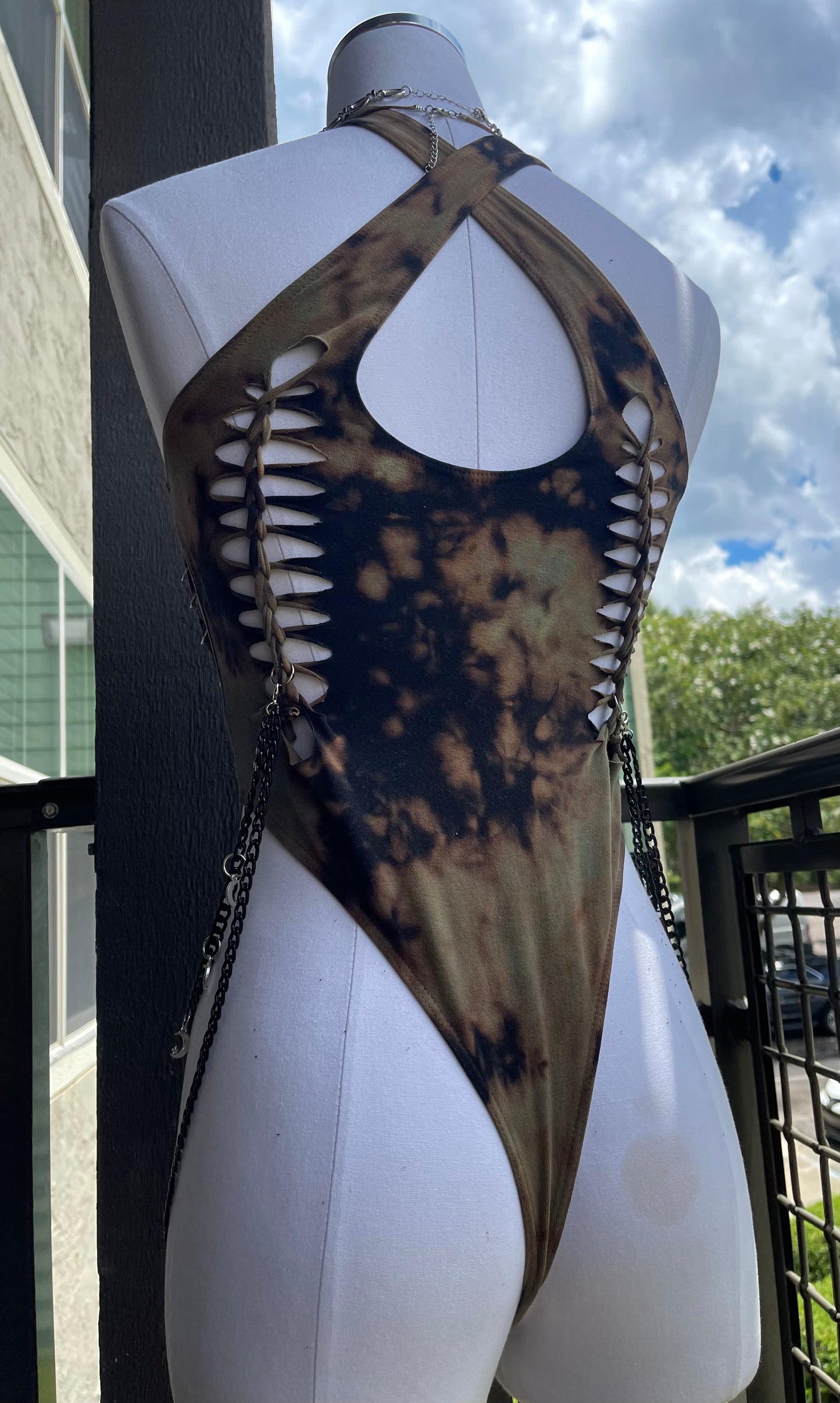 Seaweed Reverse Tie Dye Bodysuit (ᴍᴀᴅᴇ ᴛᴏ ᴏʀᴅᴇʀ)