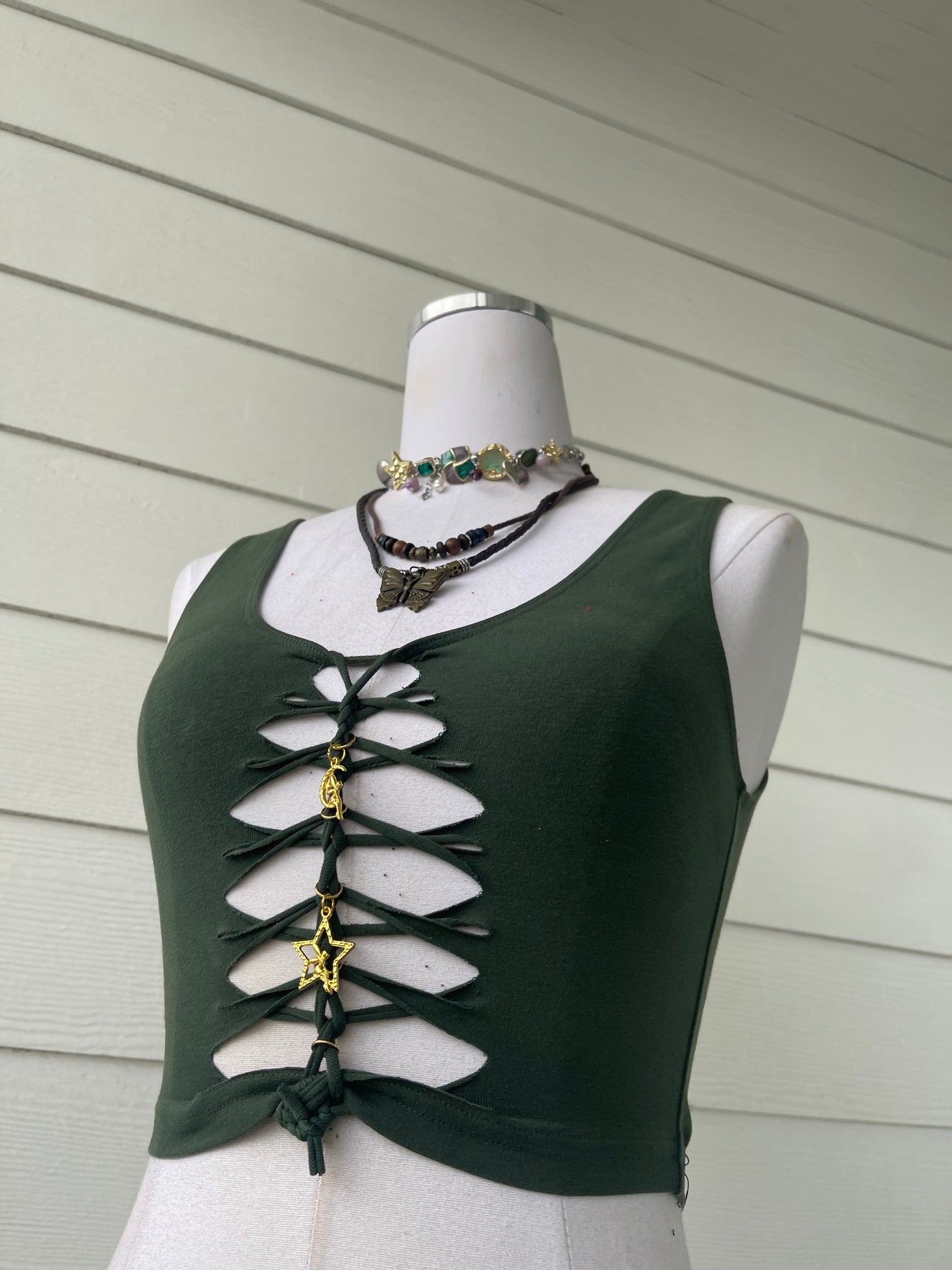 Olive Braided Tank Top (ᴍᴀᴅᴇ ᴛᴏ ᴏʀᴅᴇʀ)