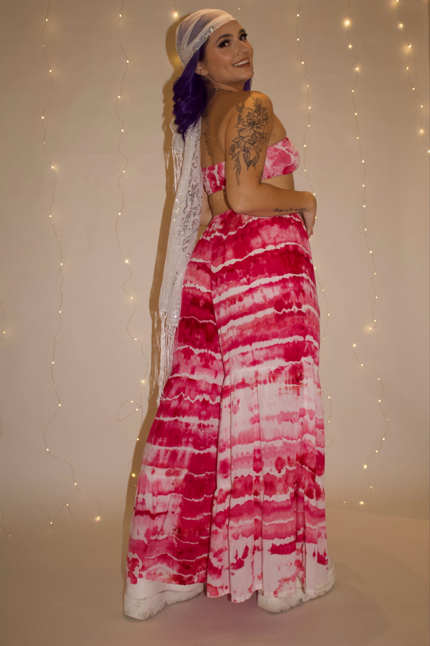 Coral Nymph Palazzo Pants