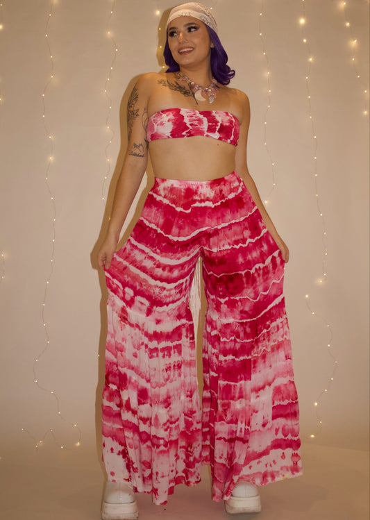 Coral Nymph Palazzo Pants