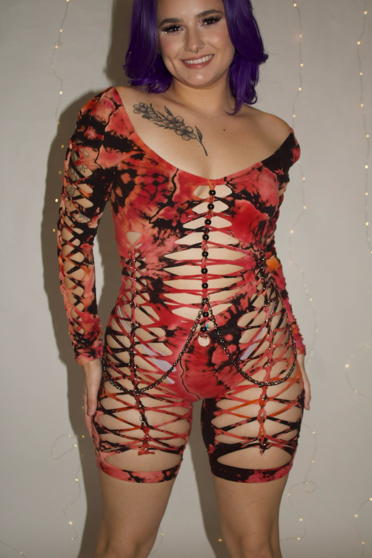 Immortal Temptress Geode Long Sleeve Romper