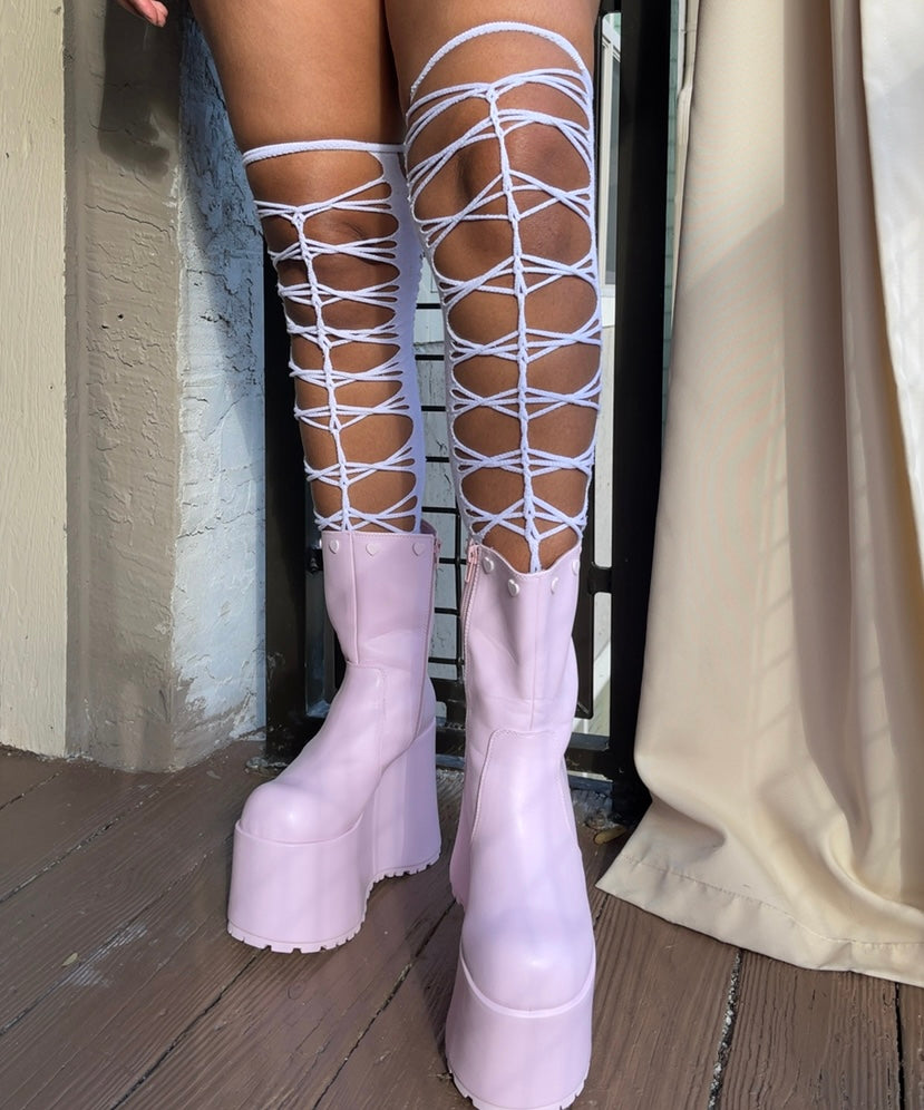 Siren Thigh High Braided socks