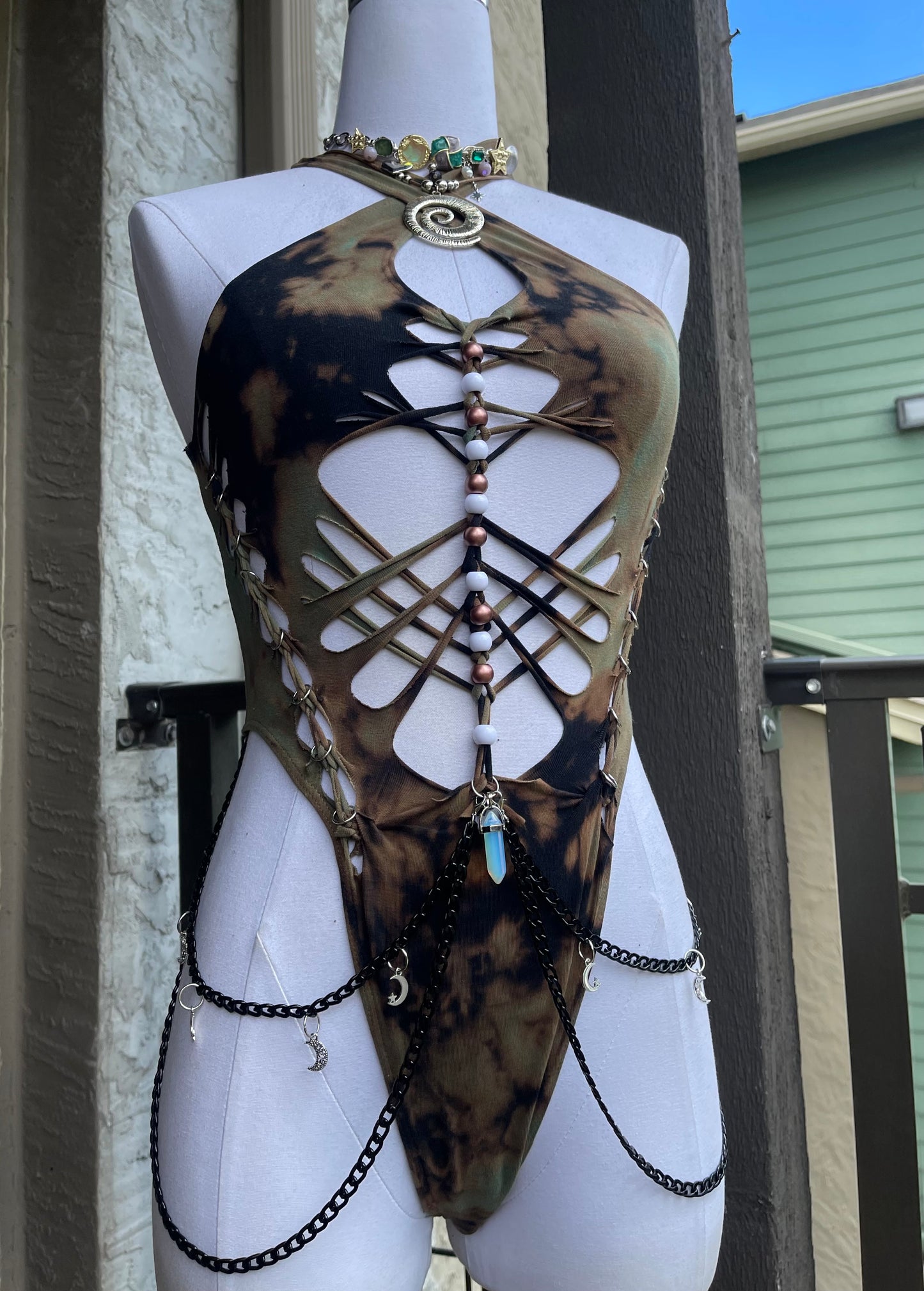 Seaweed Reverse Tie Dye Bodysuit (ᴍᴀᴅᴇ ᴛᴏ ᴏʀᴅᴇʀ)