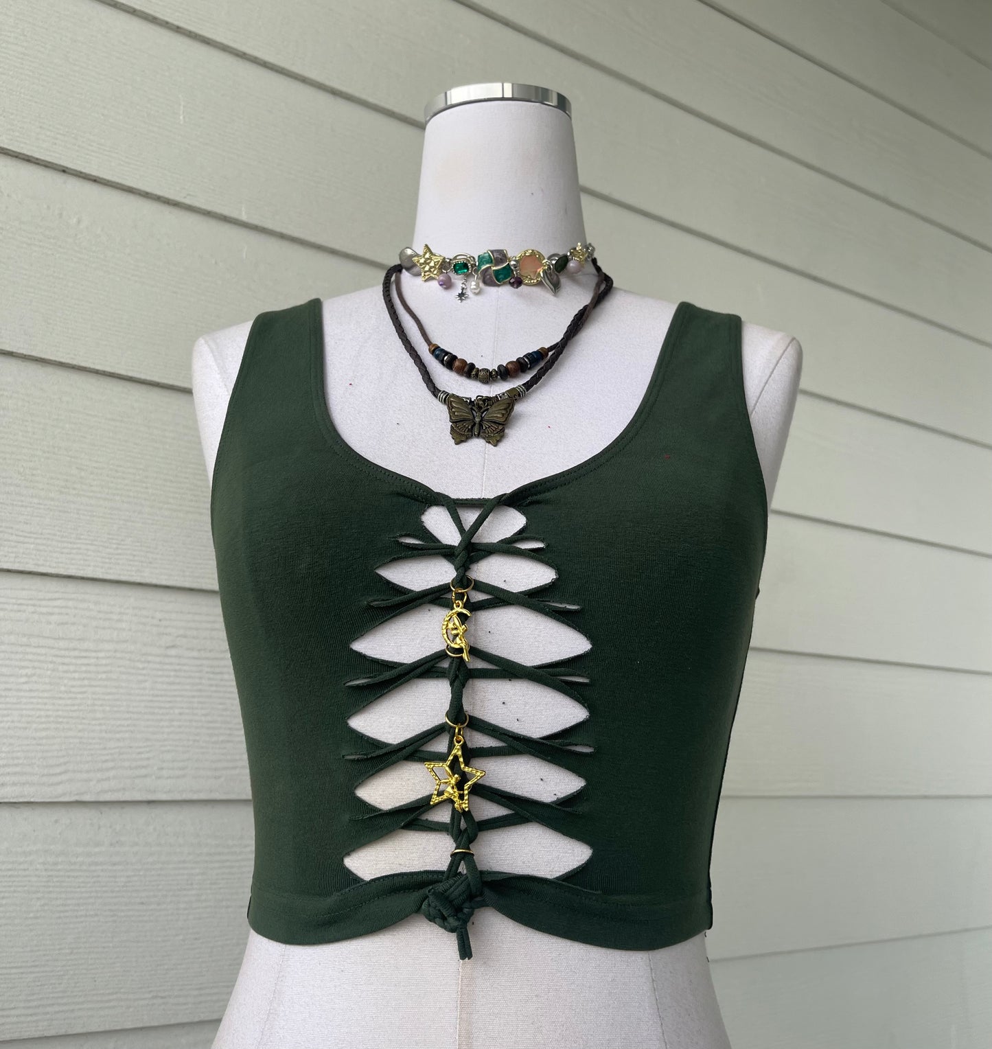 Olive Braided Tank Top (ᴍᴀᴅᴇ ᴛᴏ ᴏʀᴅᴇʀ)