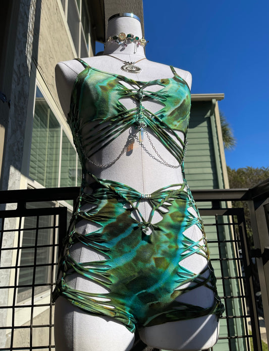 Emerald Siren Romper (Ships Same Day)