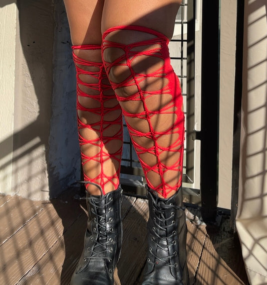 Siren Thigh High Braided socks