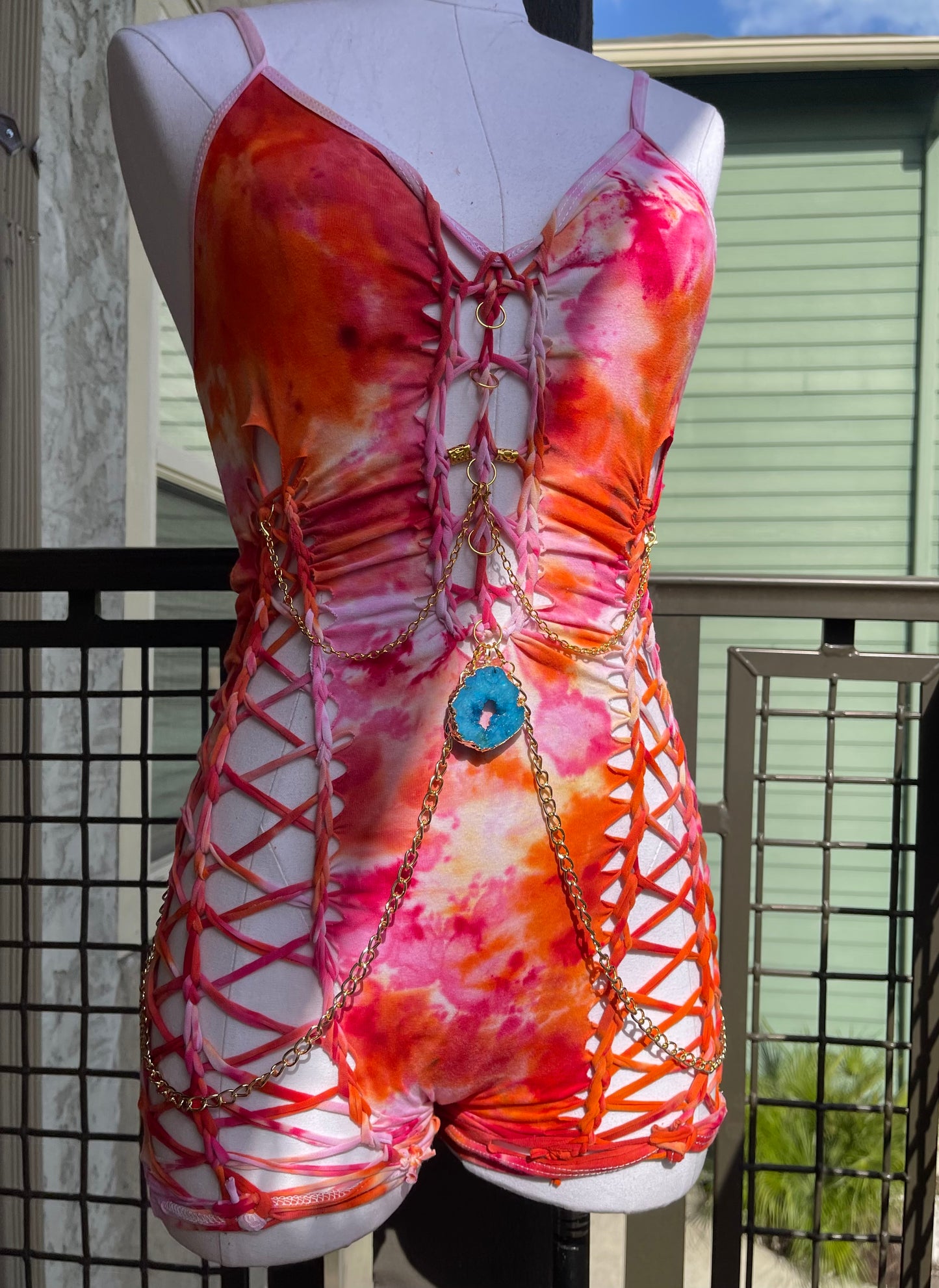 Sirens Treasure Tie Dye Romper (ᴍᴀᴅᴇ ᴛᴏ ᴏʀᴅᴇʀ)