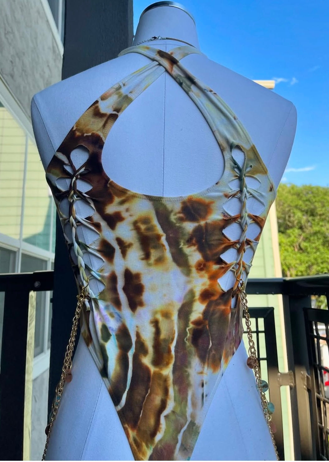 Sea Shore Tie Dye Bodysuit (ᴍᴀᴅᴇ ᴛᴏ ᴏʀᴅᴇʀ)