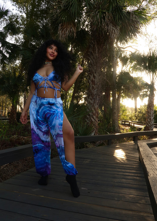 Tidal Siren Slit Harem Pants (𝐒𝐡𝐢𝐩𝐬 𝐬𝐚𝐦𝐞 𝐨𝐫 𝐧𝐞𝐱𝐭 𝐛𝐮𝐬𝐢𝐧𝐞𝐬𝐬 𝐝𝐚𝐲)