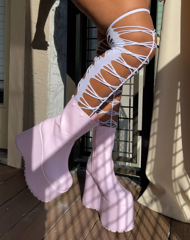 Siren Thigh High Braided socks