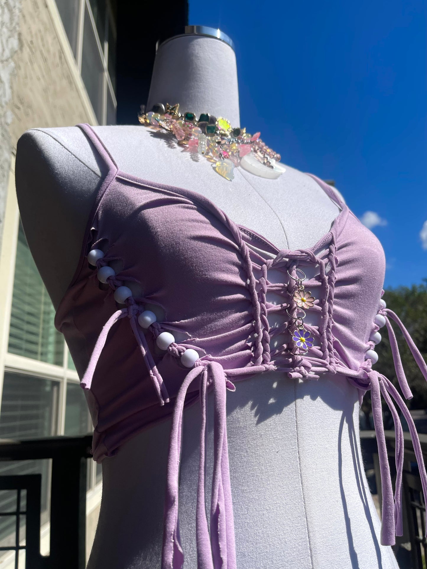 Moonlit Petals String Top (Ships Same Day)