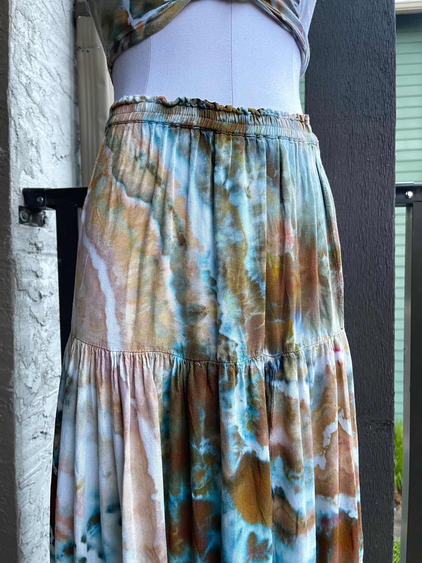 READY TO SHIP Ocean Floor Mirage Maxi Skirt Set