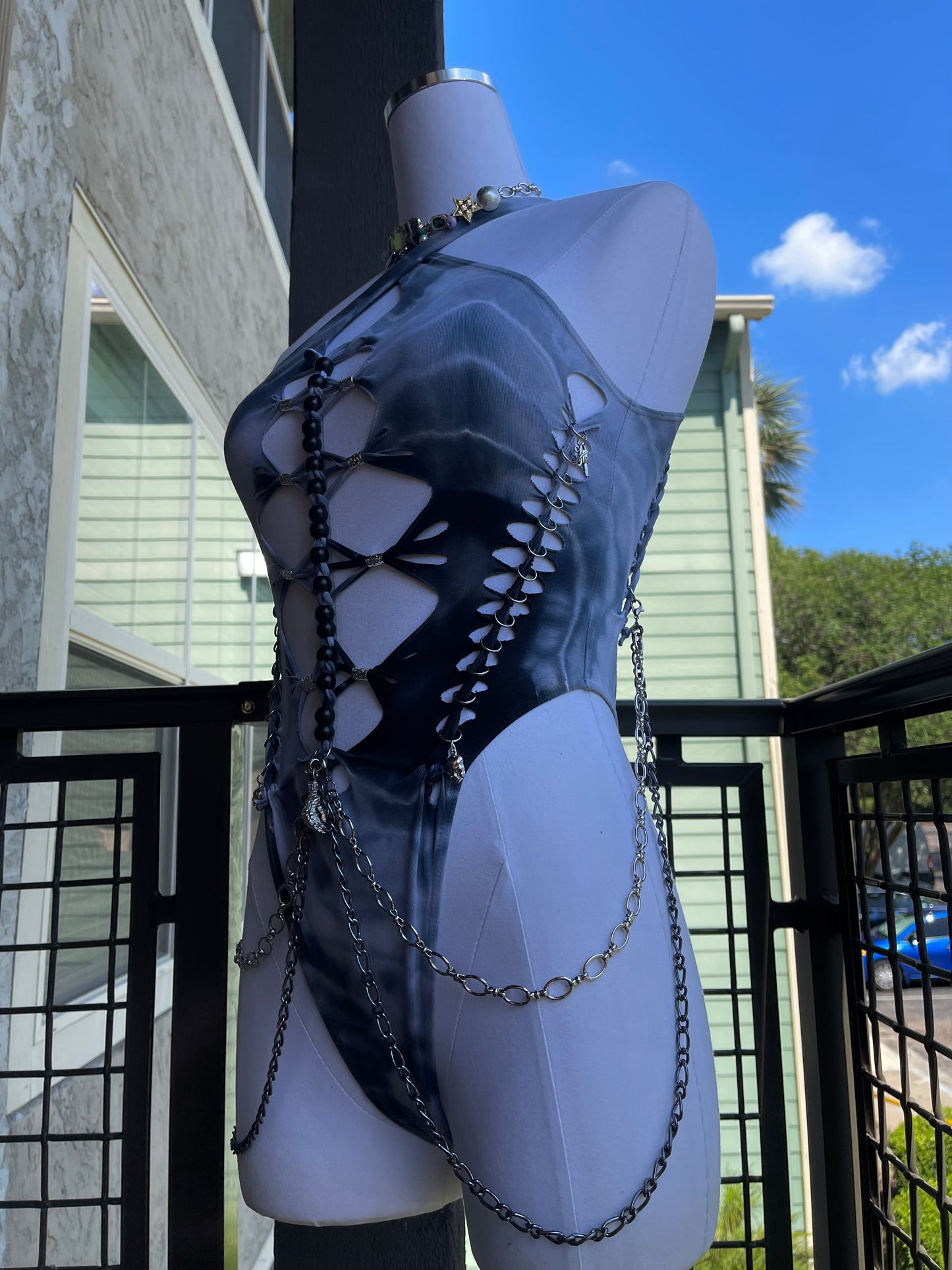 Diamond Siren Tie Dye Bodysuit (ᴍᴀᴅᴇ ᴛᴏ ᴏʀᴅᴇʀ)