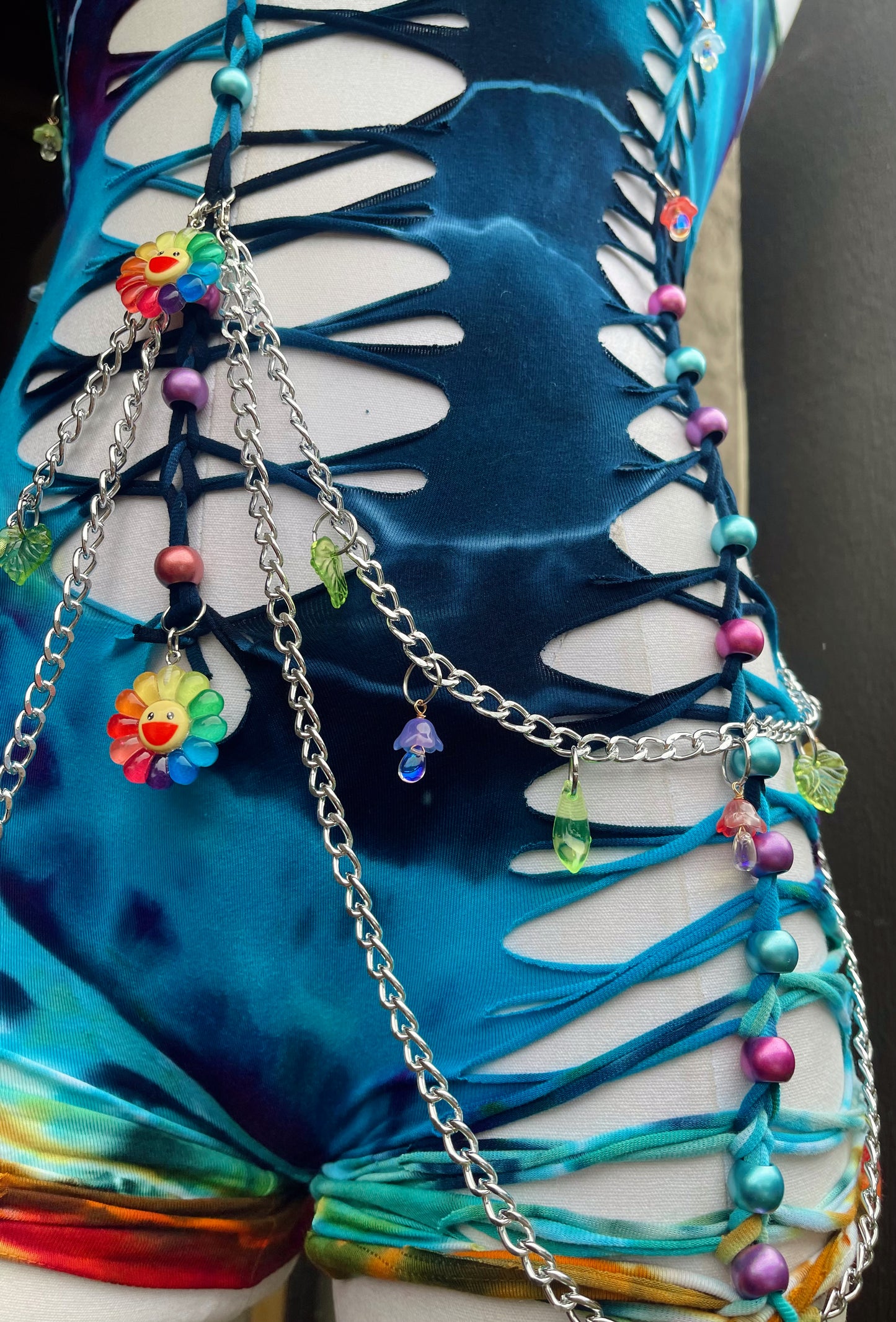 Electric Rainbow Tie Dye Romper (ᴍᴀᴅᴇ ᴛᴏ ᴏʀᴅᴇʀ)