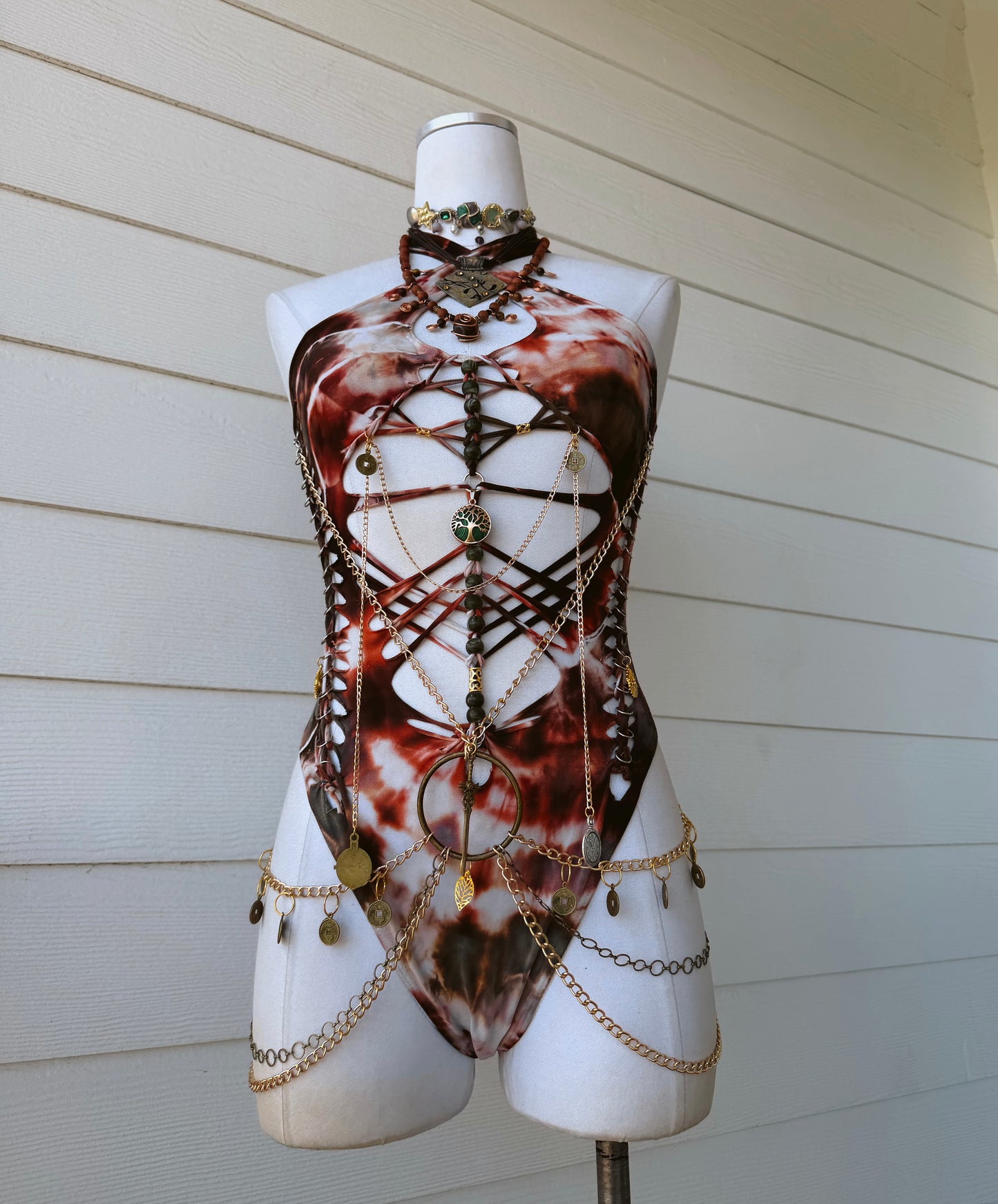 Mystic Temple Bodysuit (Ready To Ship) read description