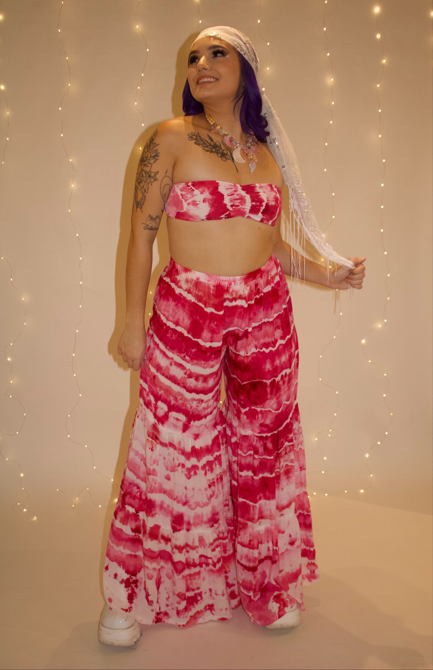 Coral Nymph Palazzo Pants