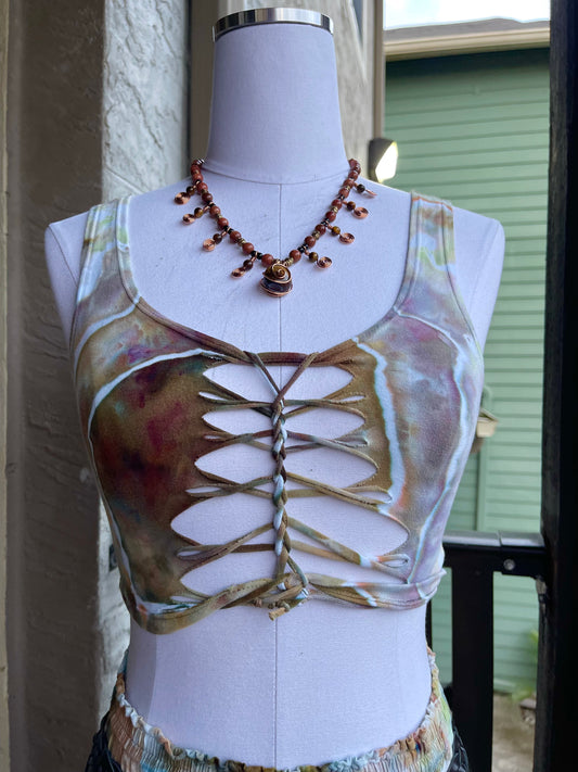 Ocean Floor Mirage Braided Tank Top (ᴍᴀᴅᴇ ᴛᴏ ᴏʀᴅᴇʀ)