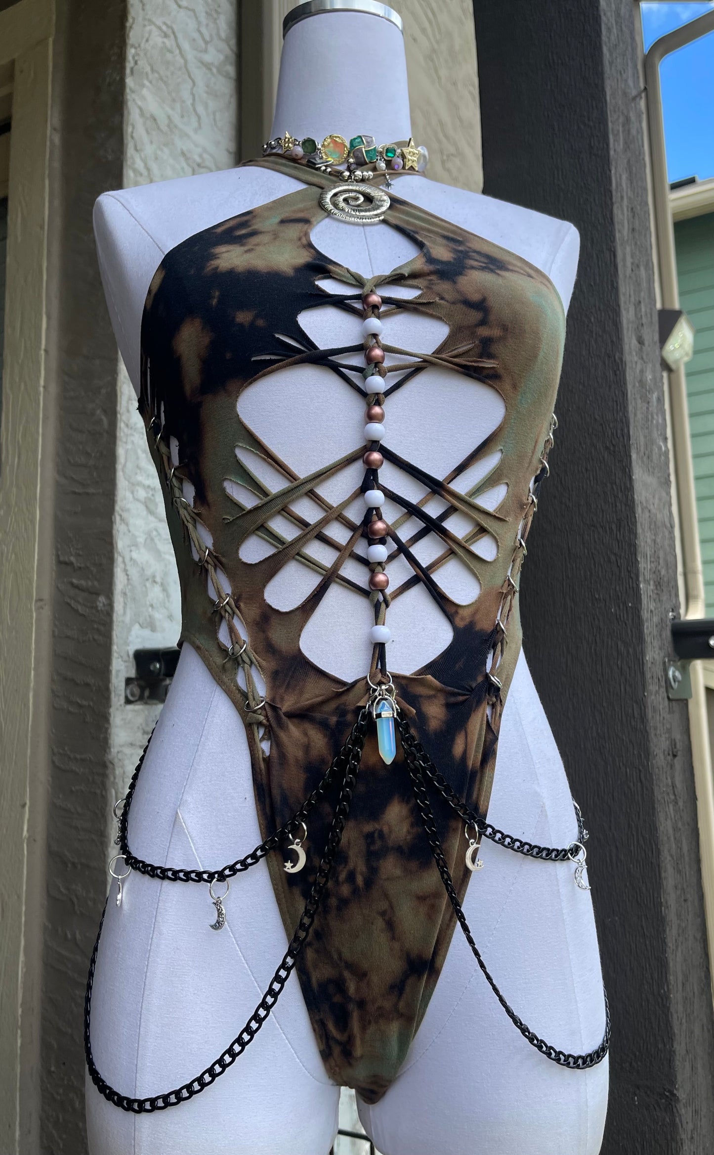 Seaweed Reverse Tie Dye Bodysuit (ᴍᴀᴅᴇ ᴛᴏ ᴏʀᴅᴇʀ)